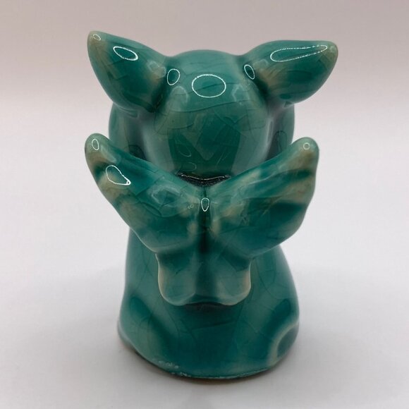 See No Evil - Hear No Evil Pig Angels Ceramic Figurine Tchotchke Flying Pigs - Picture 12 of 13